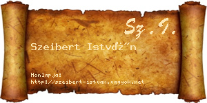 Szeibert István névjegykártya