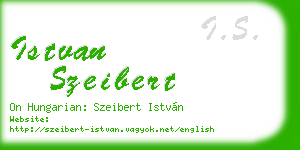istvan szeibert business card